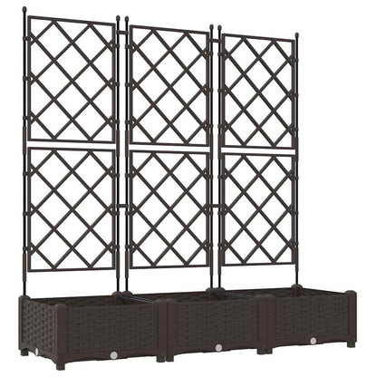 Tuin Bloempot 3 pcs Bruin 120 x 40 x 125,5 cm Staal