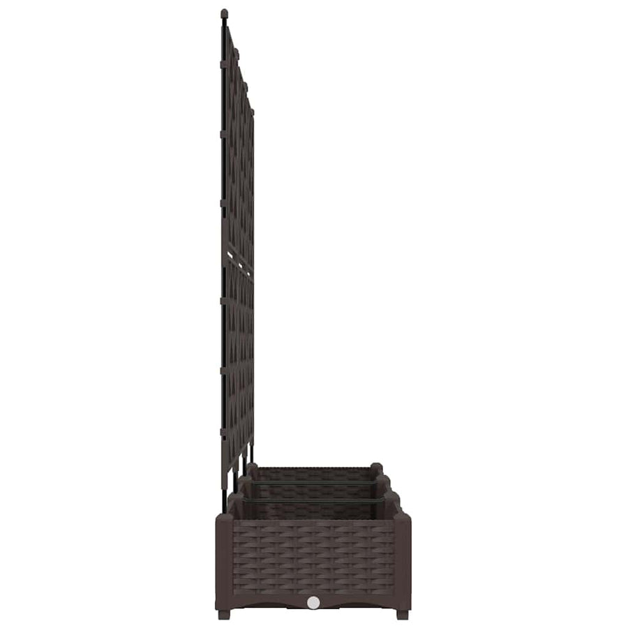 Tuin Bloempot 3 pcs Bruin 120 x 40 x 125,5 cm Staal