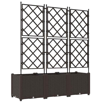Tuin Bloempot 3 pcs Bruin 120 x 40 x 143 cm Staal