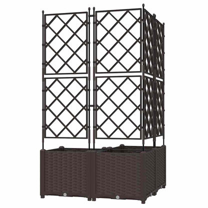 Plantenbak 3 st Bruin 80 x 80 x 143 cm PP