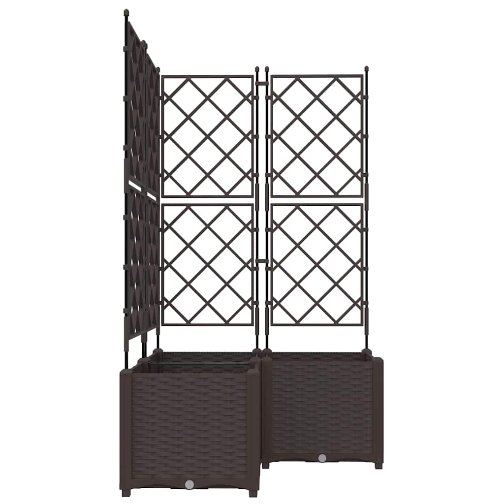 Plantenbak 3 st Bruin 80 x 80 x 143 cm PP