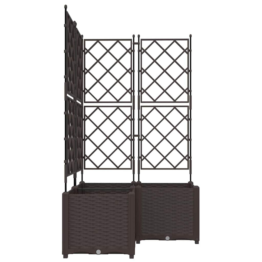 Plantenbak 3 st Bruin 80 x 80 x 143 cm PP