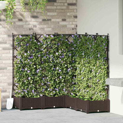 Tuin Bloempot 5 pcs Bruin 120 x 120 x 125,5 cm Staal