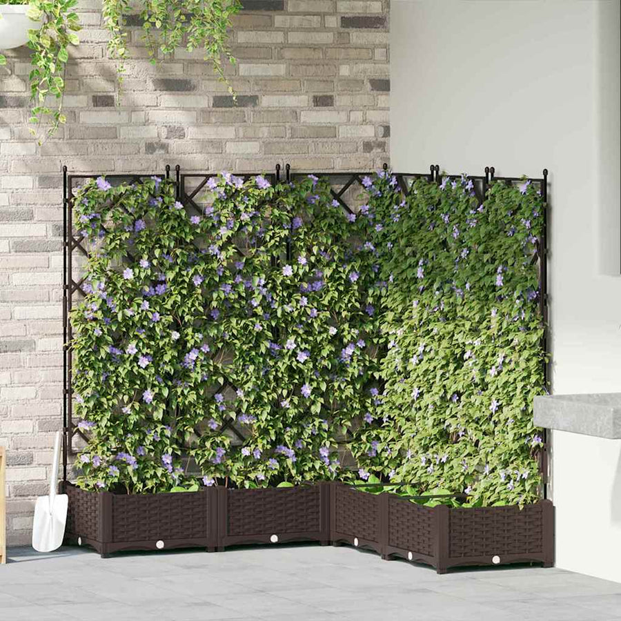 Tuin Bloempot 5 pcs Bruin 120 x 120 x 125,5 cm Staal