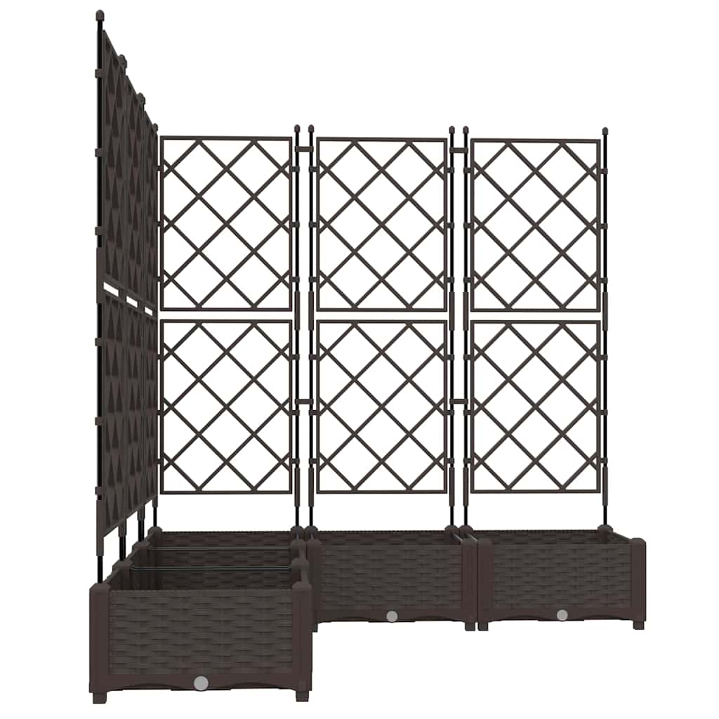 Tuin Bloempot 5 pcs Bruin 120 x 120 x 125,5 cm Staal