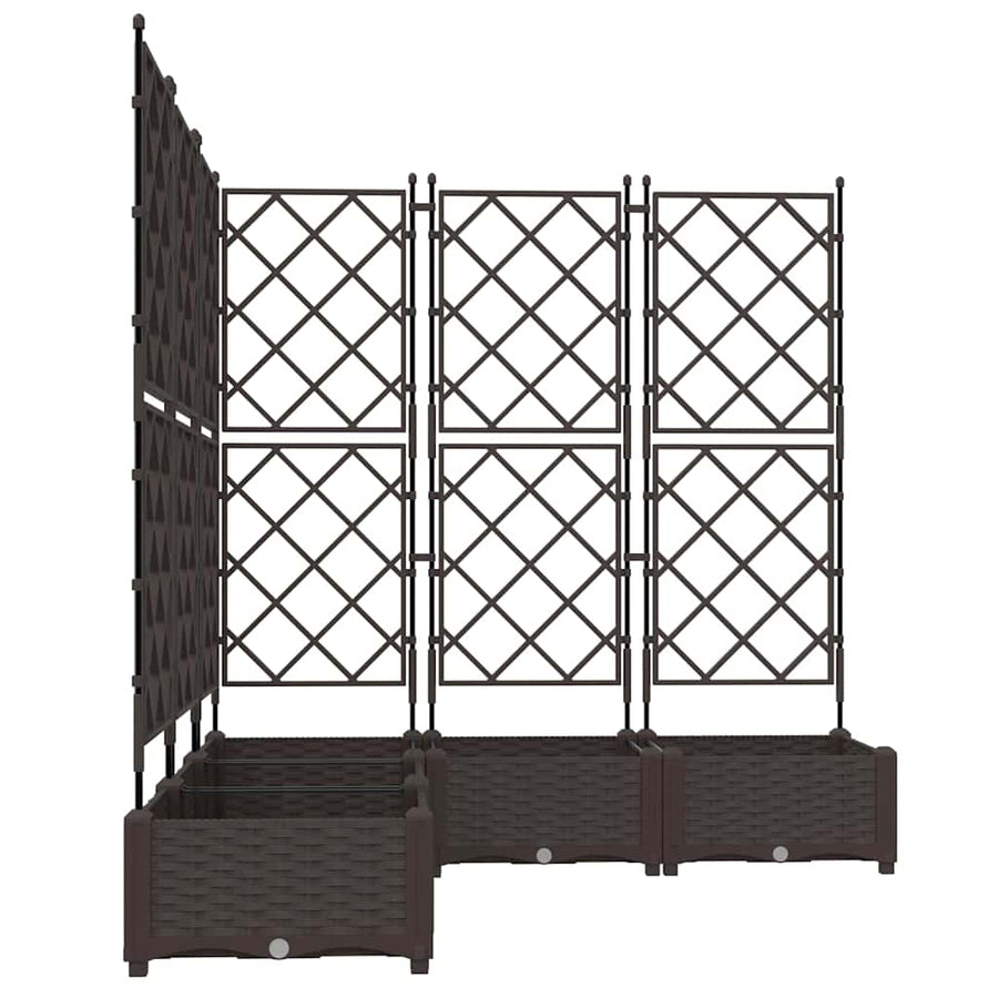Tuin Bloempot 5 pcs Bruin 120 x 120 x 125,5 cm Staal