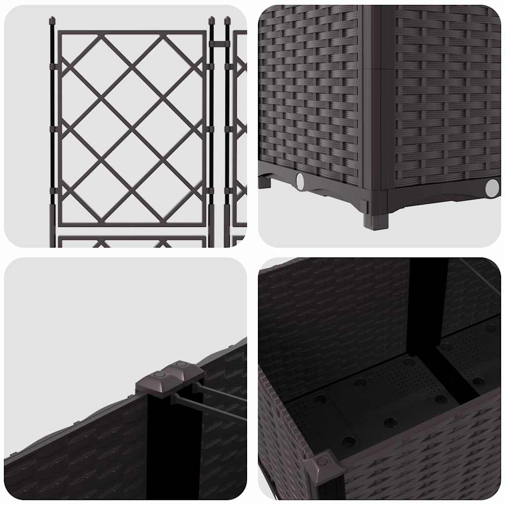 Tuin Bloempot 5 pcs Bruin 120 x 120 x 143 cm Staal