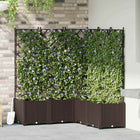 Garden Flowerpot 5 pcs Brown 120 x 120 x 143 cm Steel