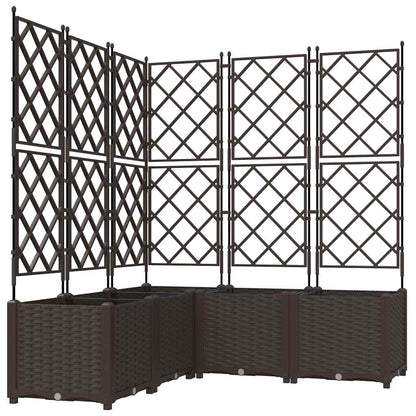 Tuin Bloempot 5 pcs Bruin 120 x 120 x 143 cm Staal