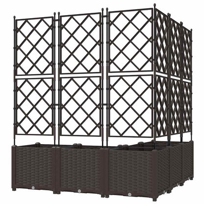 Tuin Bloempot 5 pcs Bruin 120 x 120 x 143 cm Staal