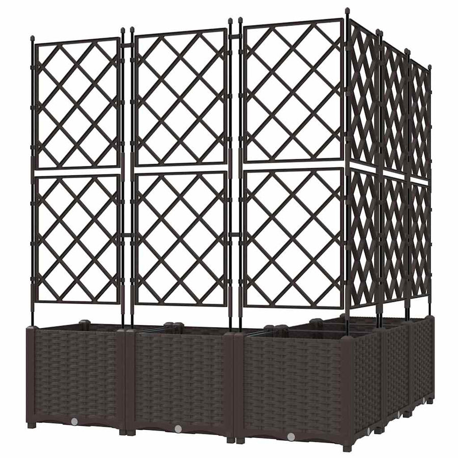 Tuin Bloempot 5 pcs Bruin 120 x 120 x 143 cm Staal