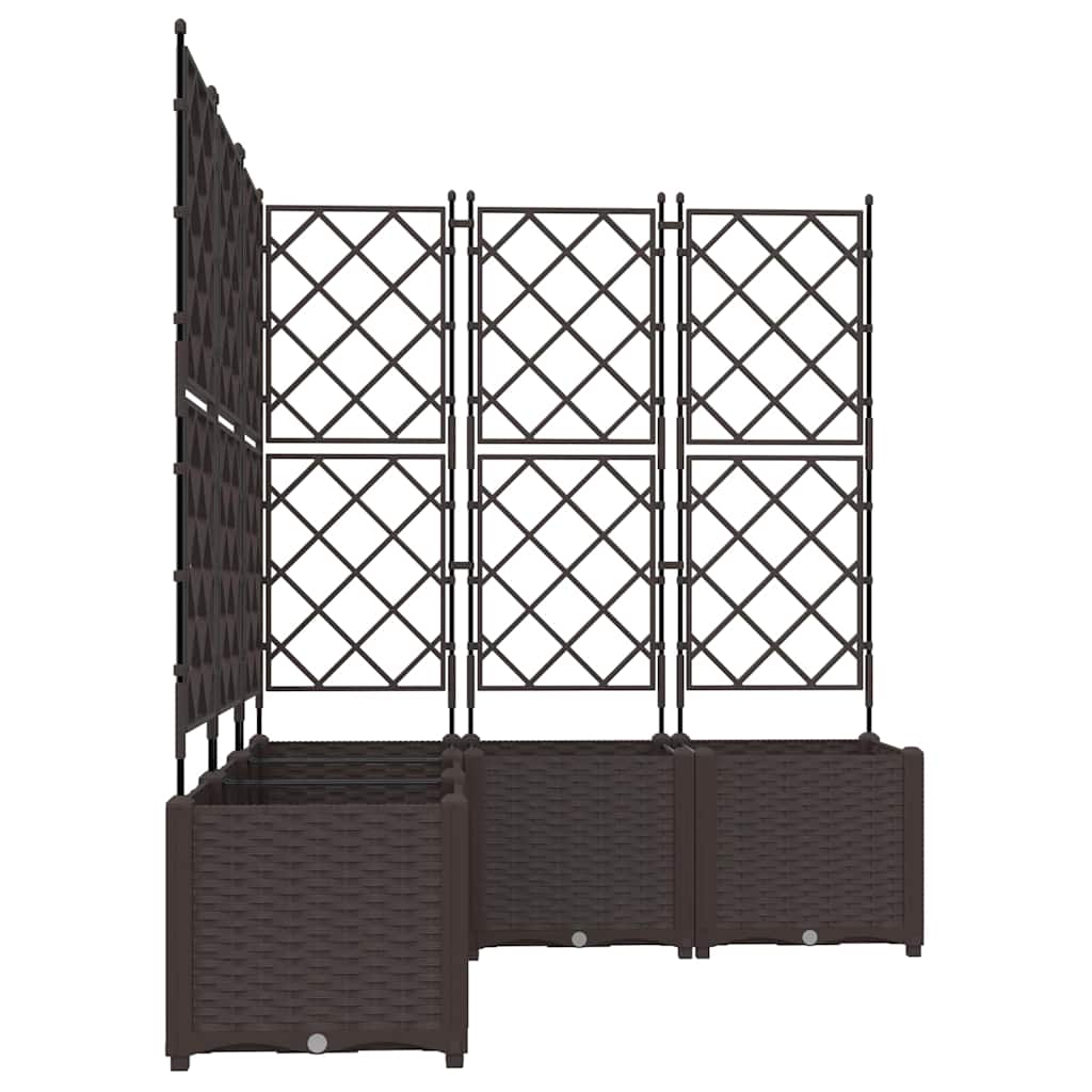 Tuin Bloempot 5 pcs Bruin 120 x 120 x 143 cm Staal