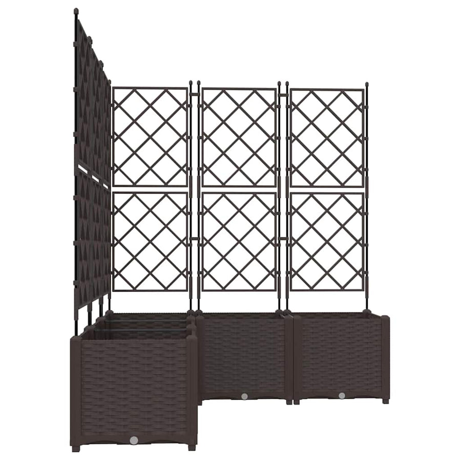 Tuin Bloempot 5 pcs Bruin 120 x 120 x 143 cm Staal