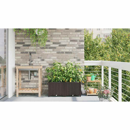 Tuin Bloempot 2 pcs Bruin Staal