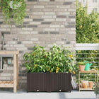 Garden Planter 2 pcs Brown Steel