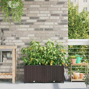 Garden Planter 2 pcs Brown Steel