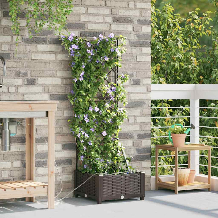 Tuin Bloempot Bruin 40 x 40 x 126 cm Staal