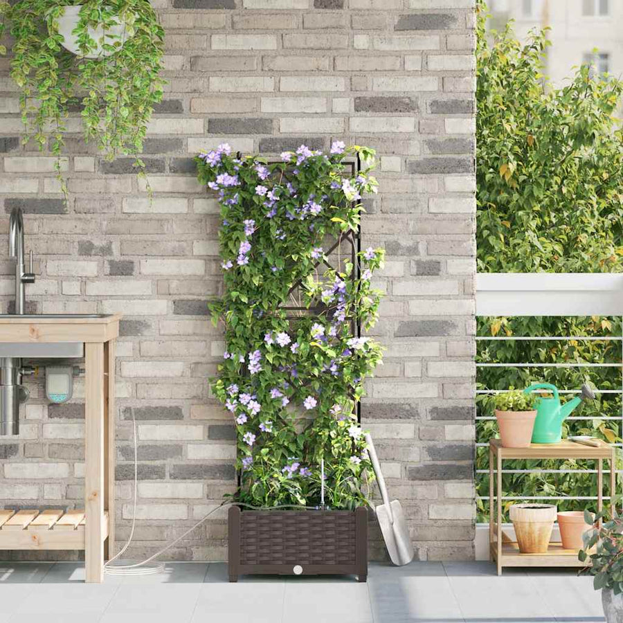 Tuin Bloempot Bruin 40 x 40 x 126 cm Staal