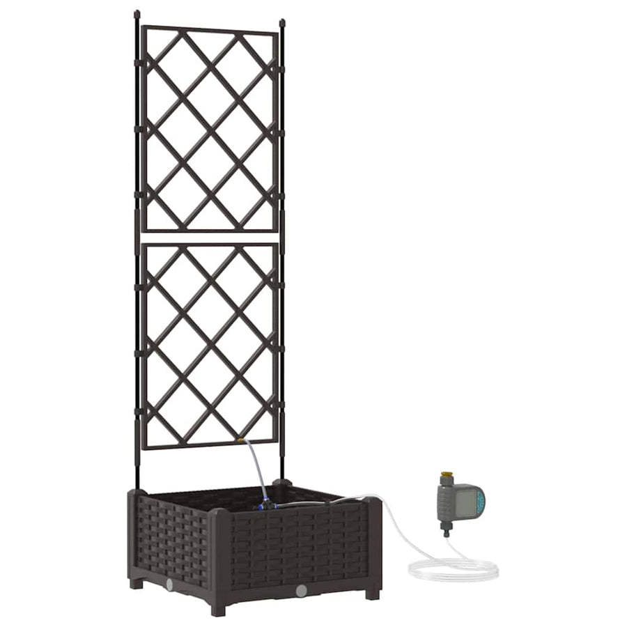 Tuin Bloempot Bruin 40 x 40 x 126 cm Staal
