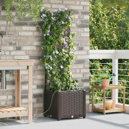 Tuin Bloempot Bruin 40 x 40 x 142 cm Staal