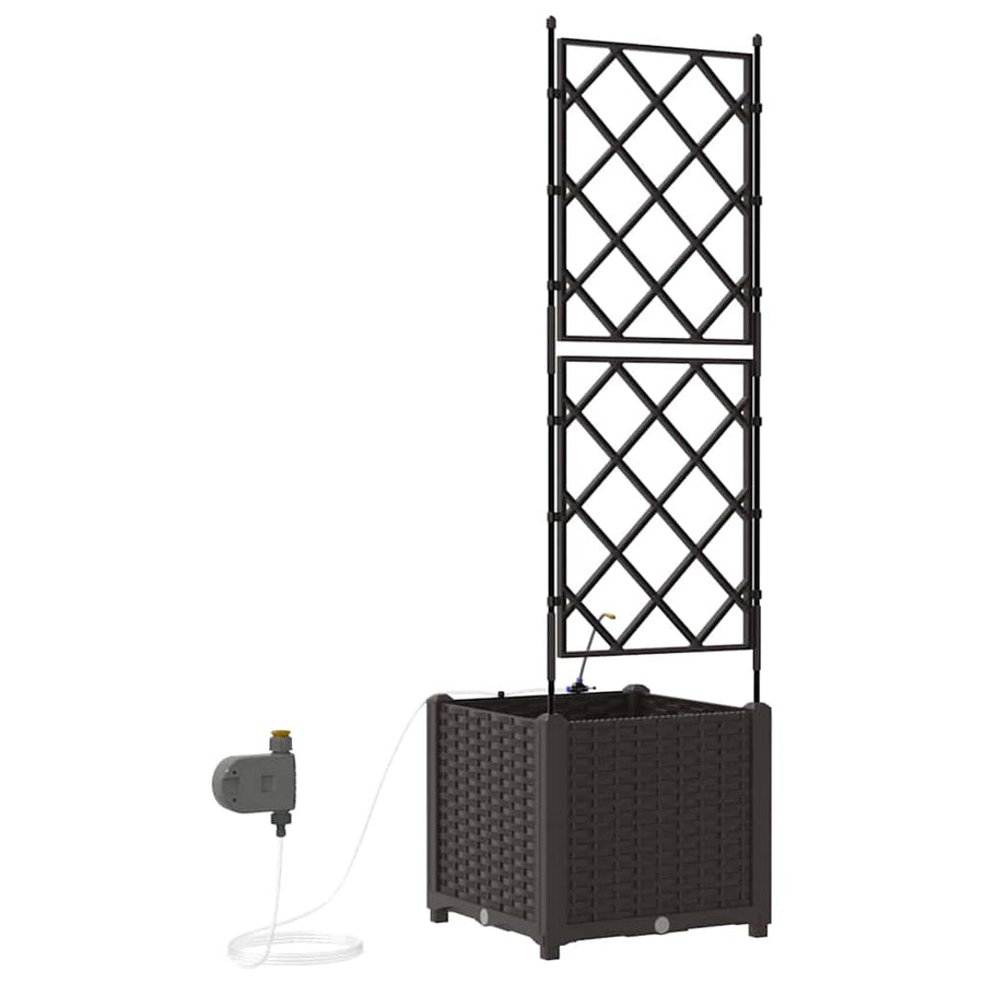 Tuin Bloempot Bruin 40 x 40 x 142 cm Staal