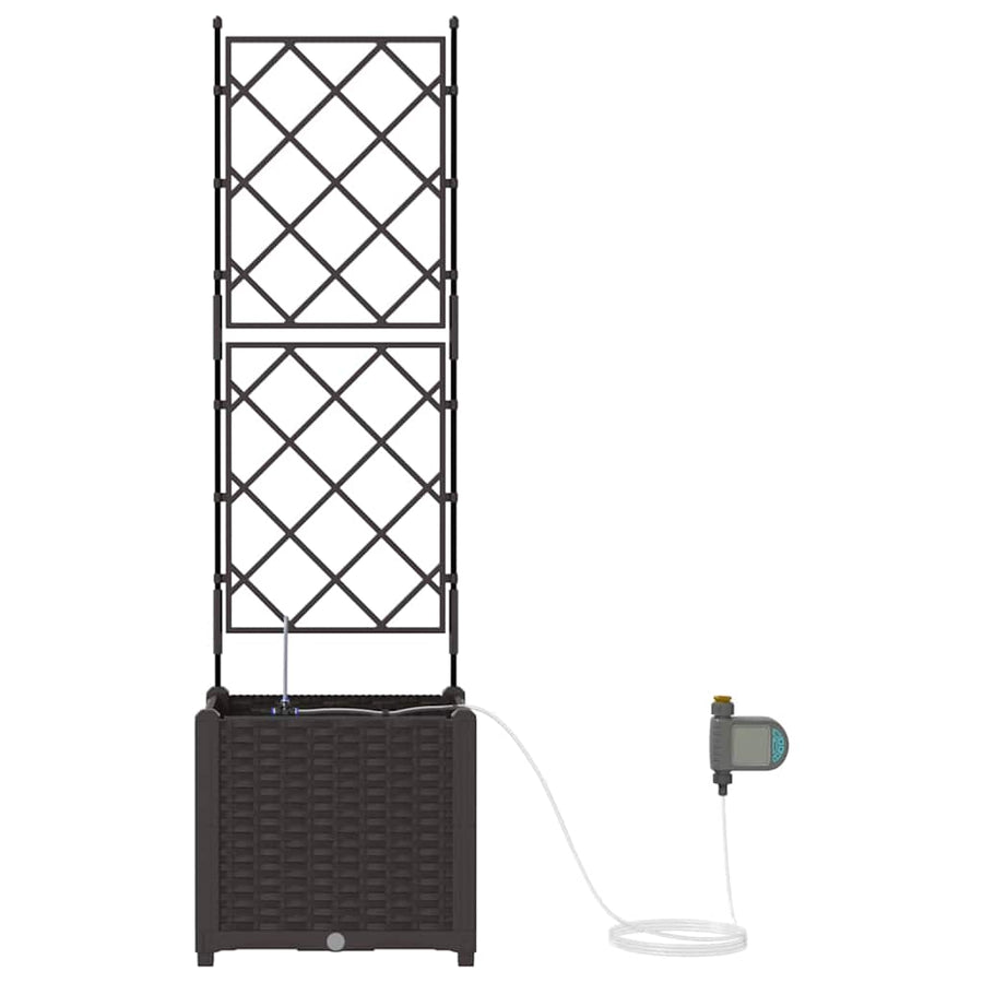 Tuin Bloempot Bruin 40 x 40 x 142 cm Staal