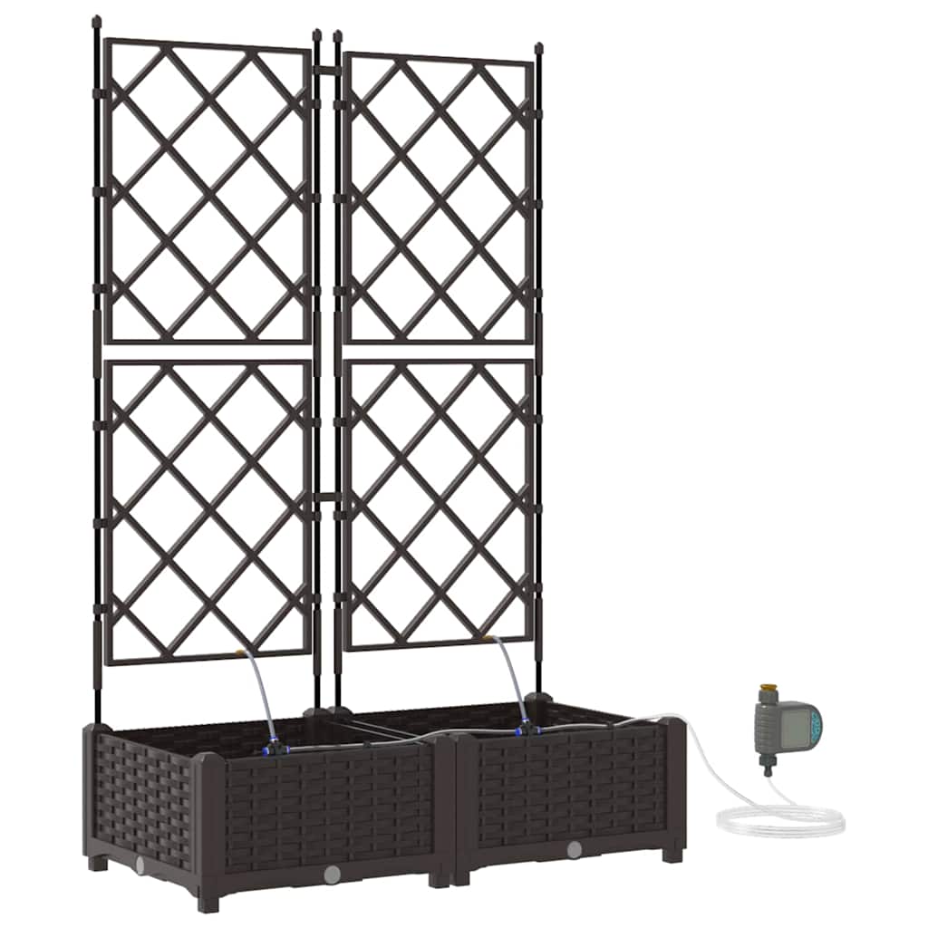 Tuin Bloempot 2 pcs Bruin Staal