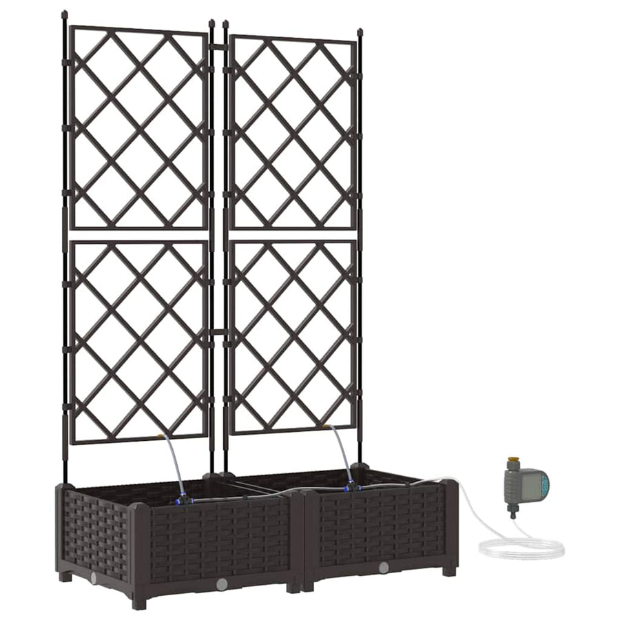 Tuin Bloempot 2 pcs Bruin Staal