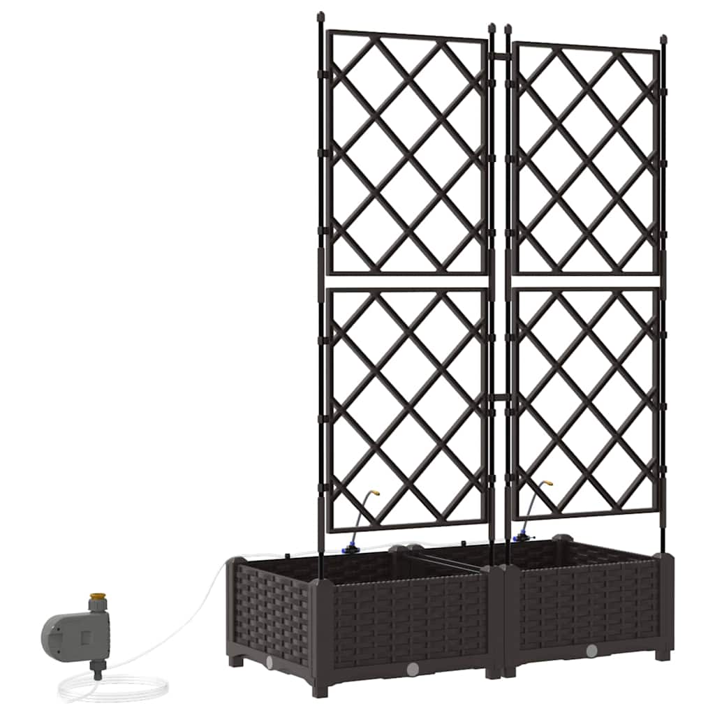 Tuin Bloempot 2 pcs Bruin Staal