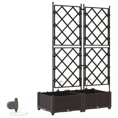 Tuin Bloempot 2 pcs Bruin Staal