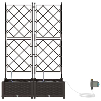 Tuin Bloempot 2 pcs Bruin Staal
