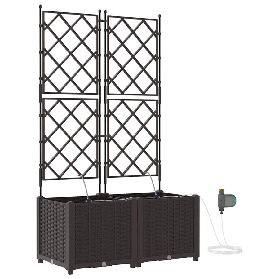 Tuin Bloempot 2 pcs Bruin Staal