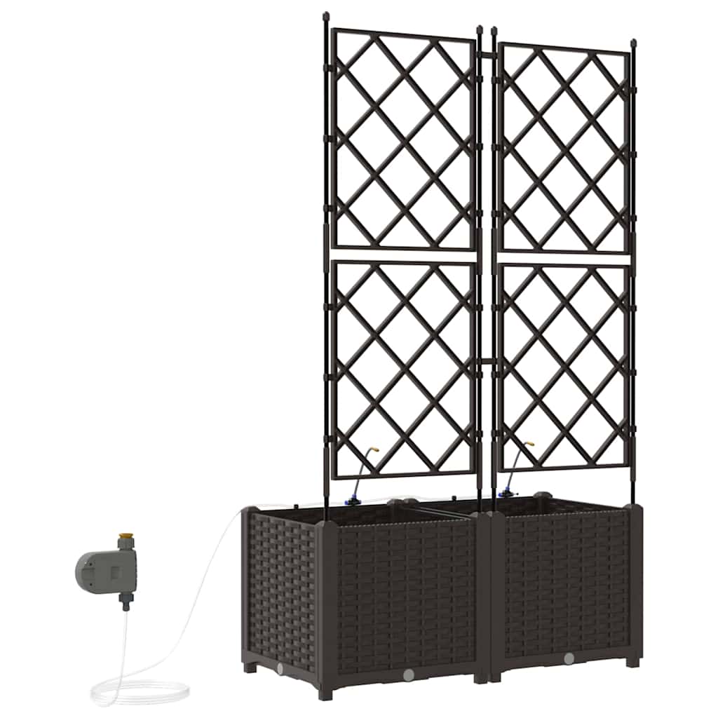 Tuin Bloempot 2 pcs Bruin Staal