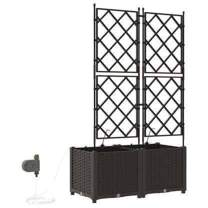 Tuin Bloempot 2 pcs Bruin Staal