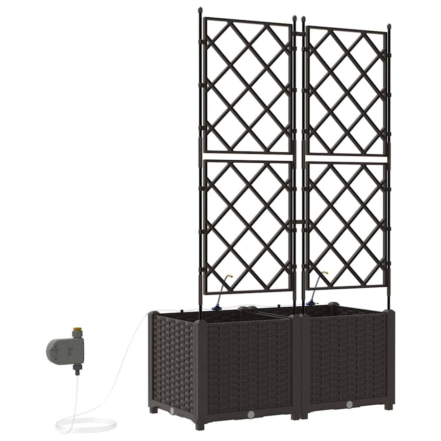 Tuin Bloempot 2 pcs Bruin Staal