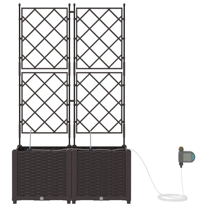 Tuin Bloempot 2 pcs Bruin Staal