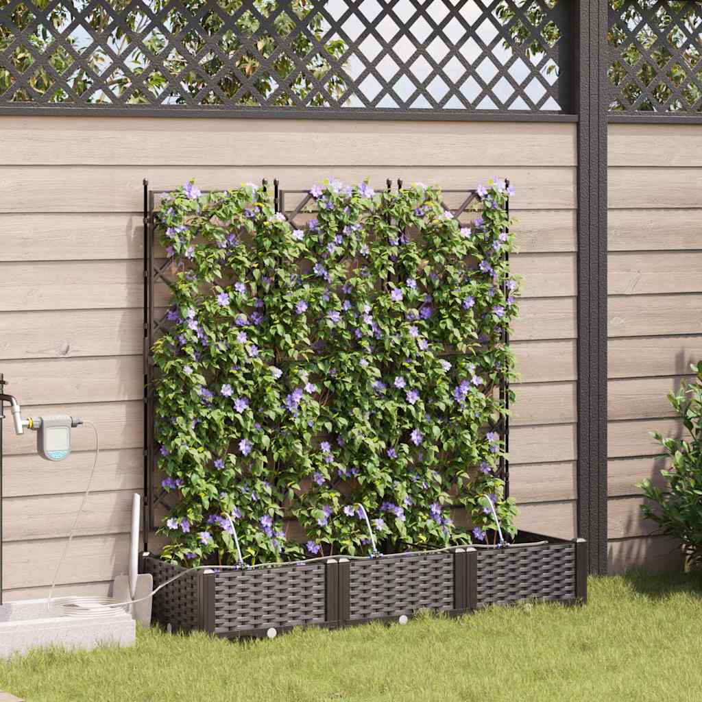 Tuin Bloempot 3 pcs Bruin Staal