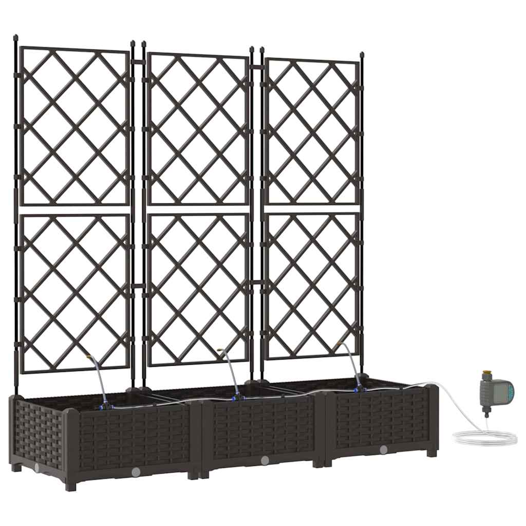 Tuin Bloempot 3 pcs Bruin Staal