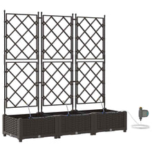 Tuin Bloempot 3 pcs Bruin Staal