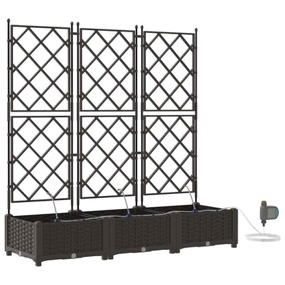 Tuin Bloempot 3 pcs Bruin Staal