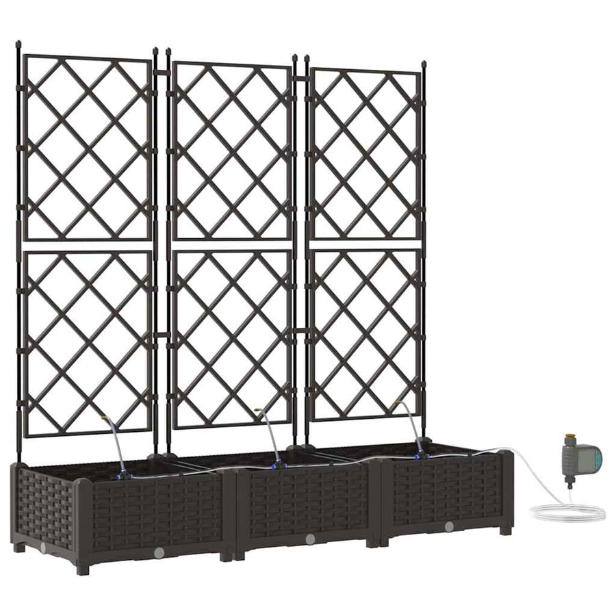 Tuin Bloempot 3 pcs Bruin Staal