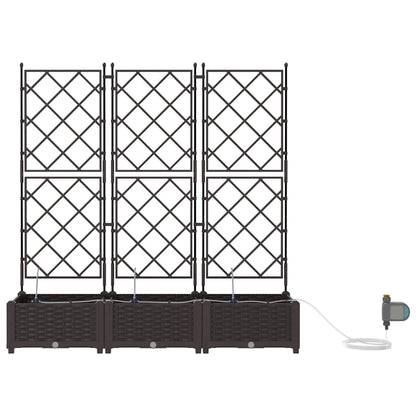 Tuin Bloempot 3 pcs Bruin Staal