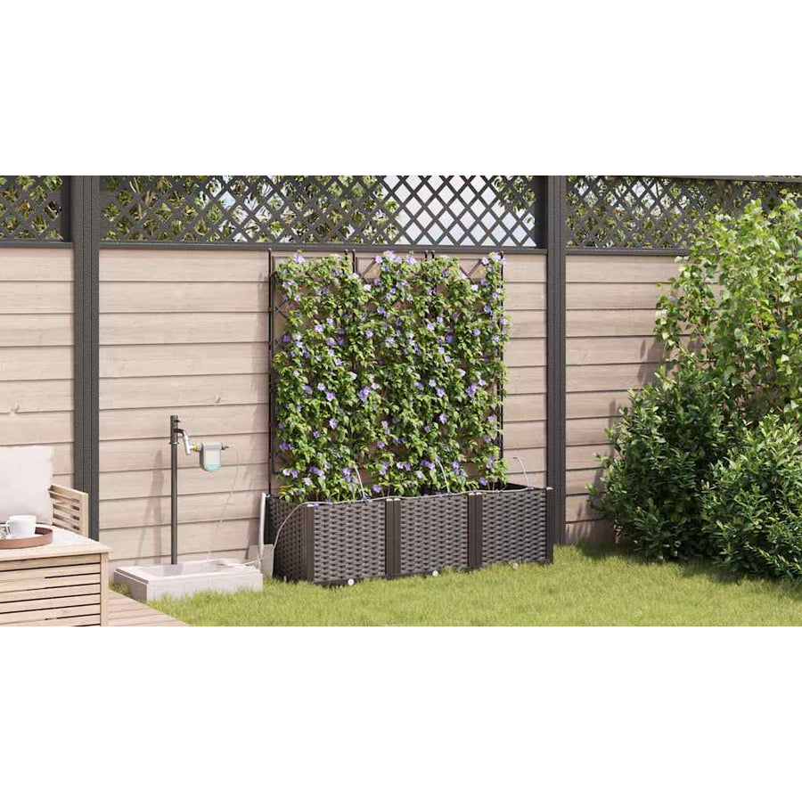 Tuin Bloempot 3 pcs Bruin Staal