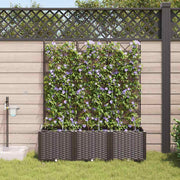 Plantenbak staal bruin 120x40x142 cm 3 stuks