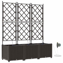 Tuin Bloempot 3 pcs Bruin Staal