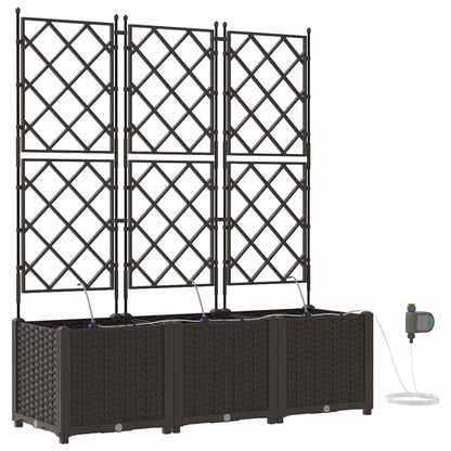 Tuin Bloempot 3 pcs Bruin Staal
