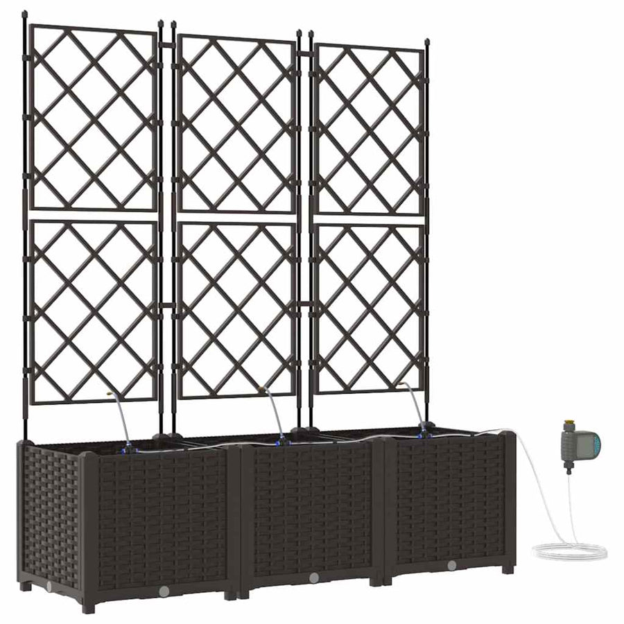 Tuin Bloempot 3 pcs Bruin Staal