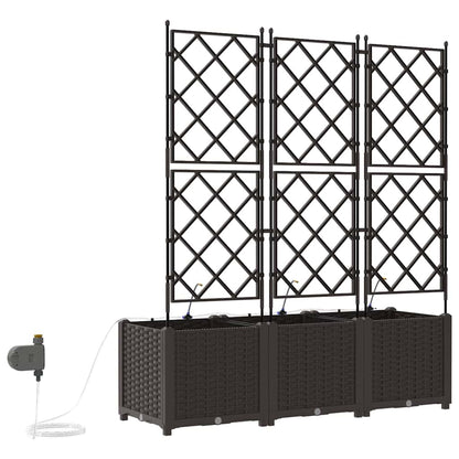 Tuin Bloempot 3 pcs Bruin Staal