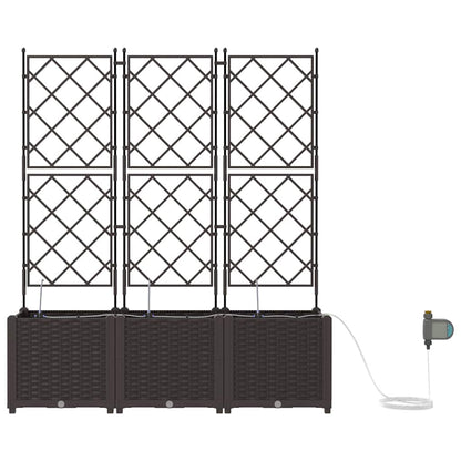 Tuin Bloempot 3 pcs Bruin Staal