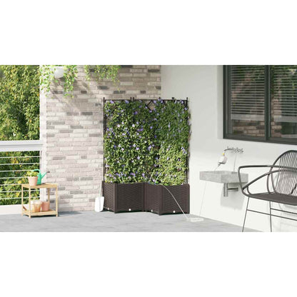 Tuin Bloempot 3 pcs Bruin Staal